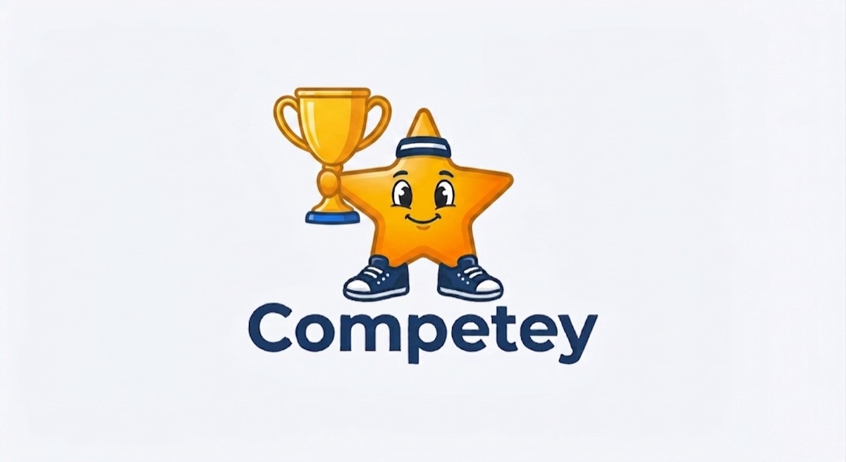 Competey mascot and wordmark